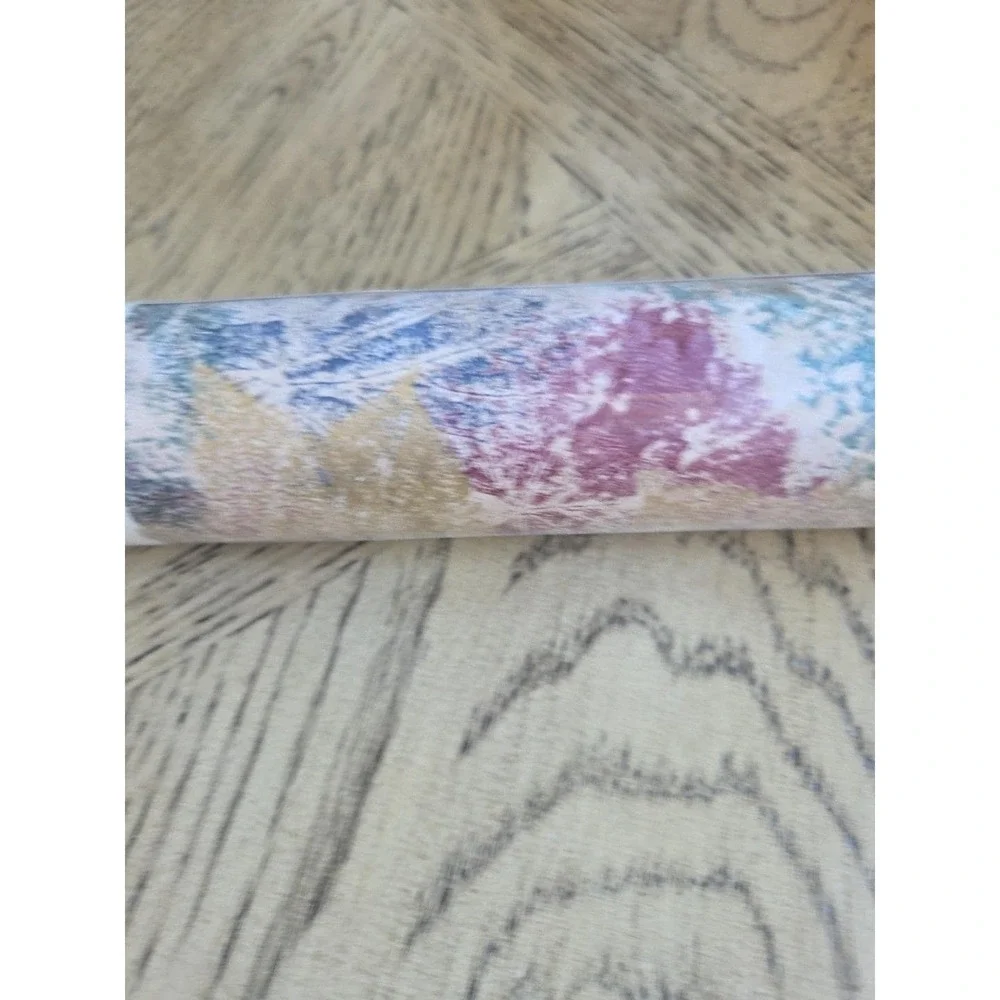 Sunworthy Wallpaper Wallcovering New NOS 1980s 3152907 Leaves Maroon Green Blue